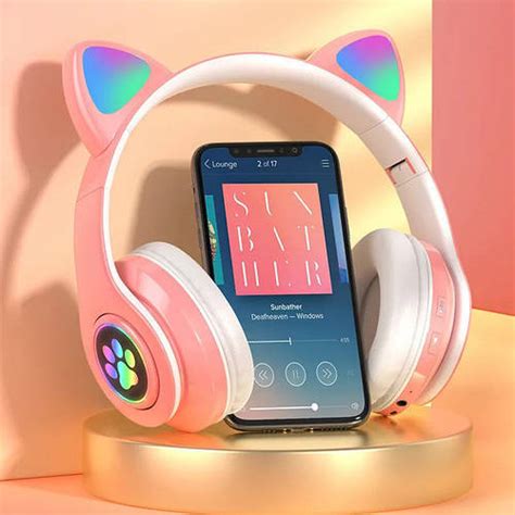 Купить Беспроводные наушники с bluetooth CAT STN-28 розовые, Детские ...
