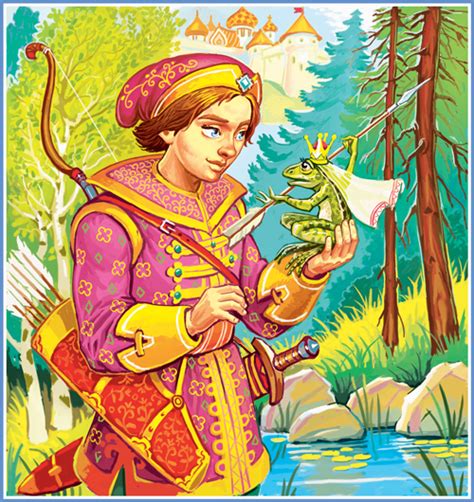 Иллюстрация ЦАРЕВНА-ЛЯГУШКА в стиле книжная графика