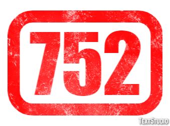 752 Text Effect and Logo Design Number