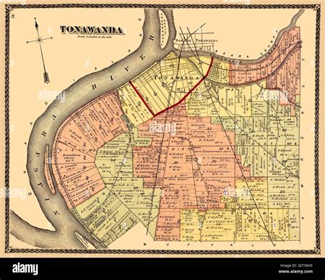 tonawanda ny map   map  tonawanda  york features street