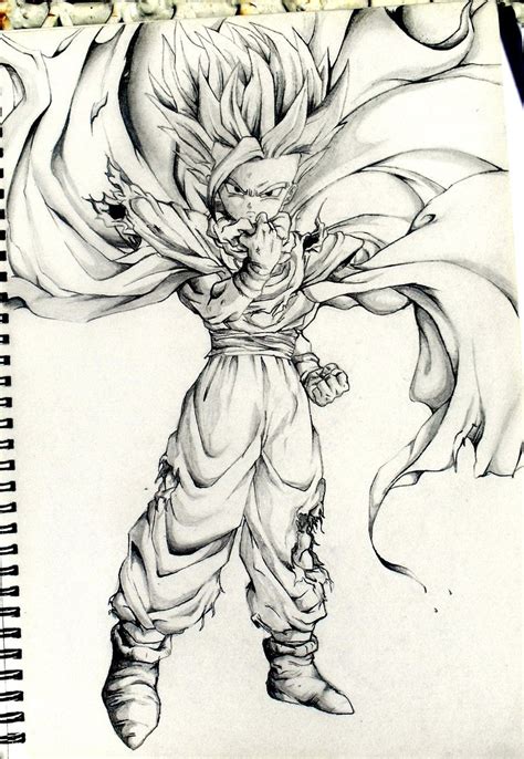 Goku Pencil Drawing at PaintingValley.com | Explore collection of Goku ...