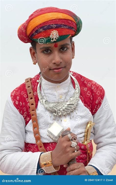 indian boy  traditional rajasthani clothes rajasthan india