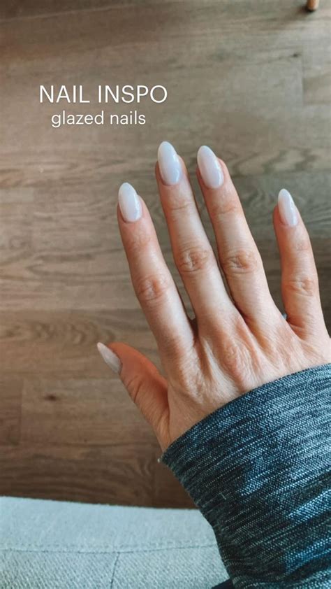NAIL INSPO - almond nails with glazed barely pink shade 💅🏼 | Nail inspo ...