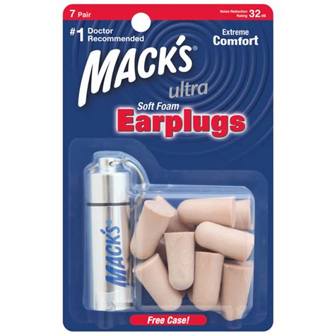 Mack's Ultra Soft Foam Earplugs - Mack's Ultra Soft Foam Earplugs - 7 Pair - Medshopexpress