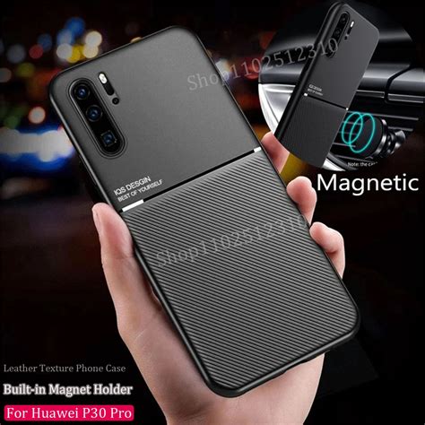 Встроенный Магнитный чехол для телефона Huawei P30 P40 P60 Lite Pro ...