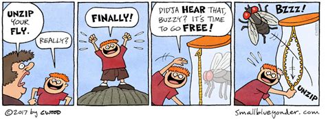 Unzip Your Fly - Comic - Small Blue Yonder