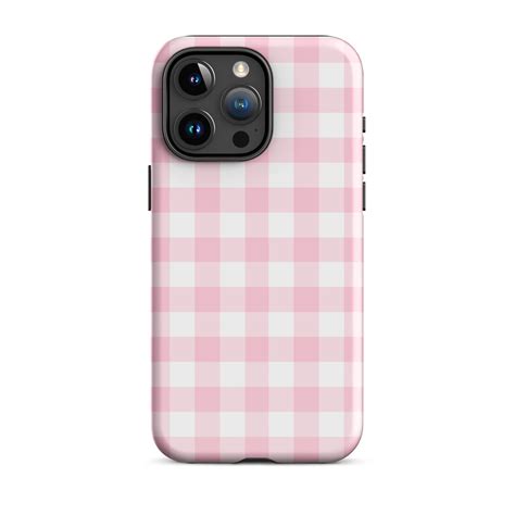 Pink Gingham iPhone Case – Stella Cases