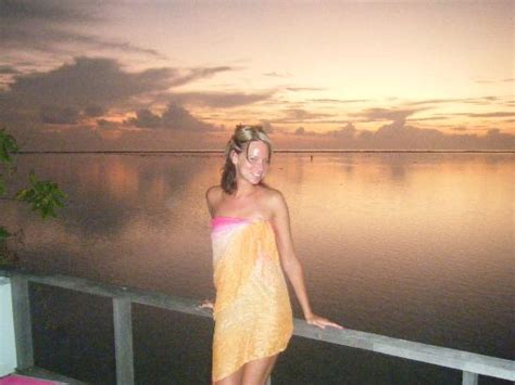 Feeding my friend from our water bungalow - Picture of Sun Island ...