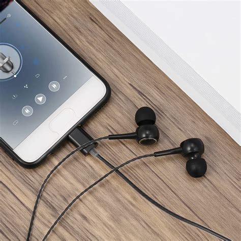 Usb type-C проводные наушники в ухо, музыкальные наушники, наушники для ...