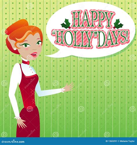 Happy Holly Days stock vector. Illustration of christmas - 1363291