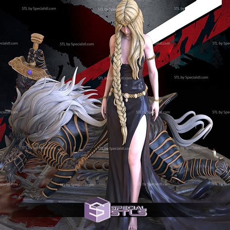 Seraphina the Eternal Queen and Varin the Black Fang Diorama STL Files