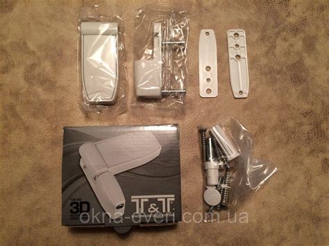 Петля для металлопластиковой двери T&T 3D 130 кг белая, цена 147,98 грн ...