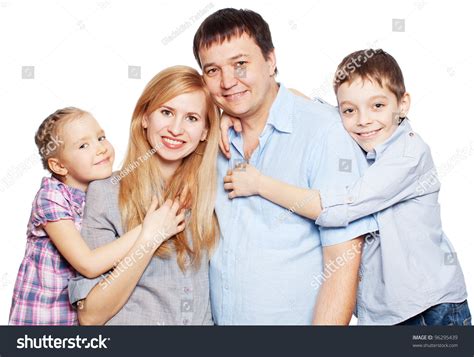 happy family  children isolated  stock photo  shutterstock
