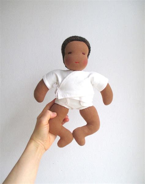 Organic Baby Doll Waldorf Baby Doll Organic Dark-skinned | Etsy