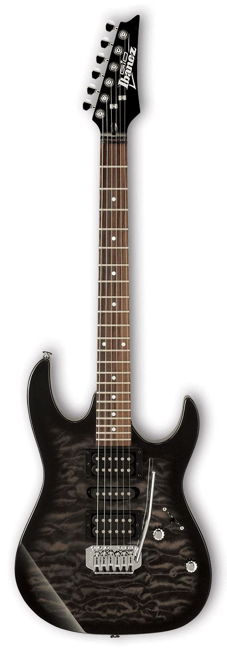 IBANEZ GRX70QATKS Transparent Black Burst