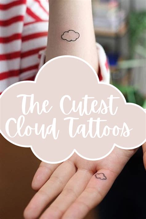 27 Cute Cloud Tattoos with Rainbows + Raindrops - Tattoo Glee