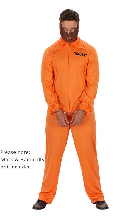 Adult Unisex Prisoner Costume - fancydress.com