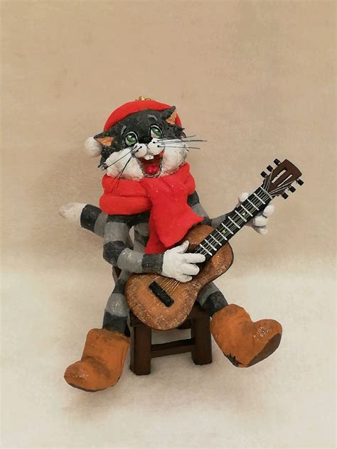 Кот Матроскин, елочная игрушка из ваты – заказать на Ярмарке Мастеров ...