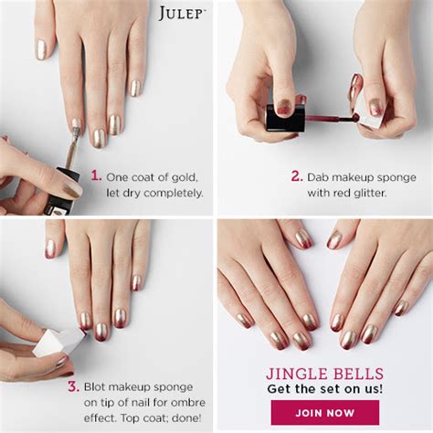 Red and Gold Ombre Nail Art Tutorial from Julep - Albion Gould