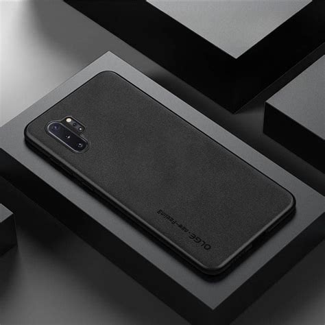 Стильный на коже чехол для Samsung Galaxy Note 10 Plus / Самсунг Ноте ...