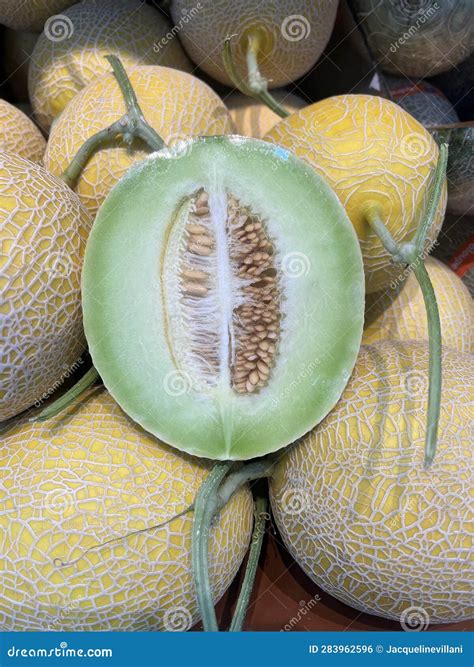 Honeydew Melon is a Hydrating Fruit that is High in Vitamin C Stock