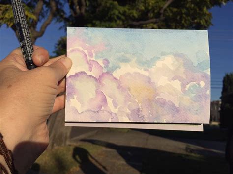 I painted some clouds with watercolors today. : r/CLOUDS