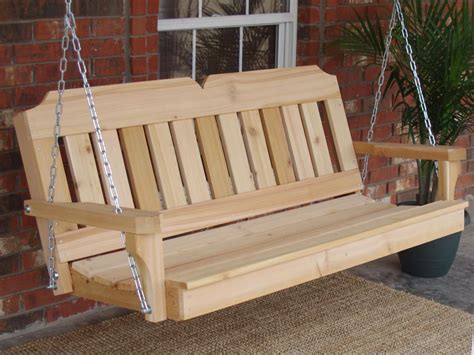 Brand New 7 Foot Cedar Wood Victorian Porch Swing With Hanging Chain ...