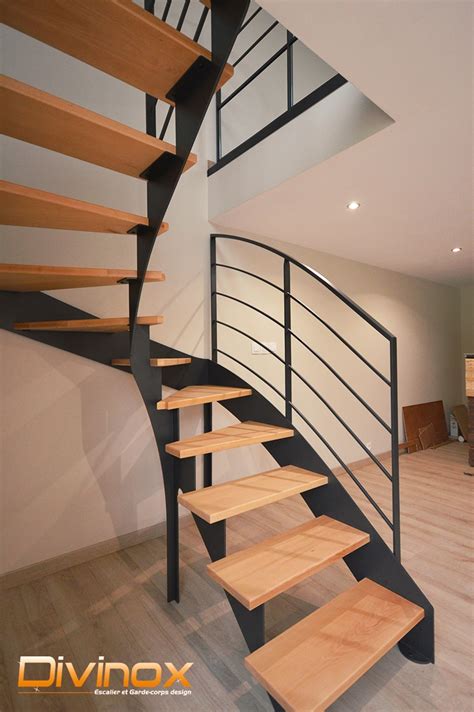 escalier quart tournant  cremaillere acier ral