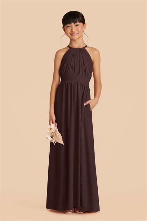 Sienna Espresso Chiffon Bridesmaid Dress | Birdy Grey