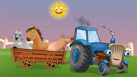 Тракторець молодець, везе тваринок на ферму спати. Колискова для ...
