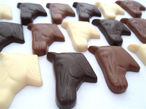 White, Dark, and Milk Chocolate Horse Heads | Artisan Handmade Chocolates