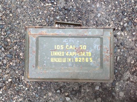 US M2 50 cal ammo tin markings