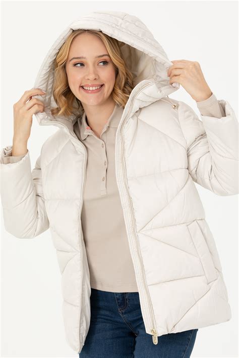 U.S. Polo Assn. U.S. Polo Assn. Kapüşonlu Taş Kadın Mont 1677691
