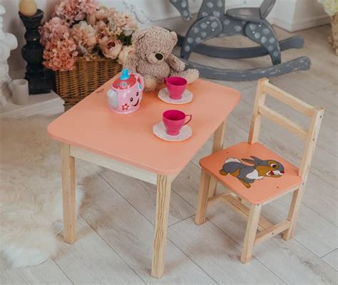 ᐉ Столик детский со стульчиком для рисования и игр 46х60х45 см (6748 ...