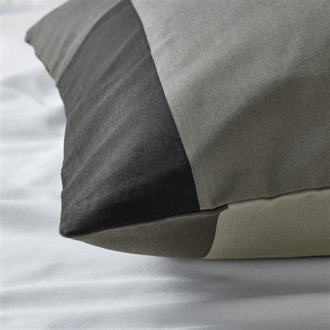 BRUNKRISSLA Checker Black Pillowcase, 50x80 cm - IKEA UK