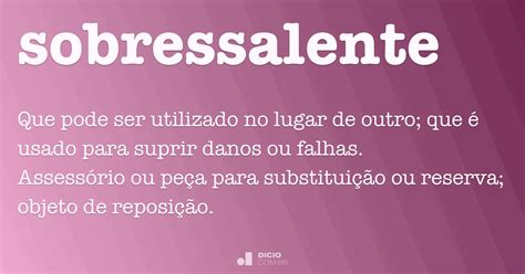 O Que É Sobressalente