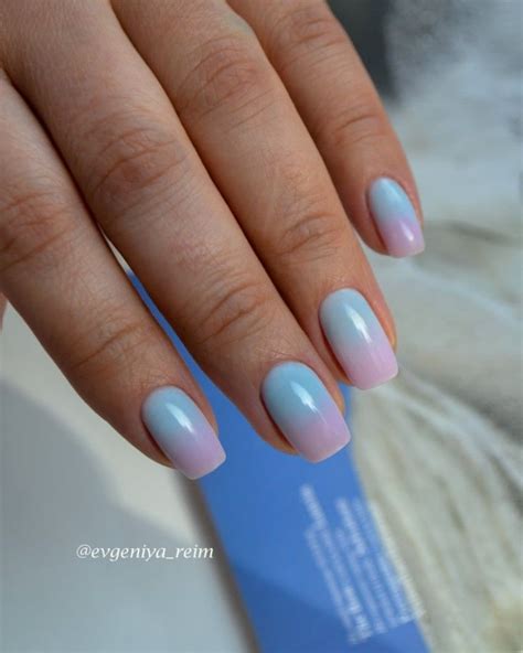 Голубые ногти, голубая база, омбре Nails, Beauty, Finger Nails, Ongles ...