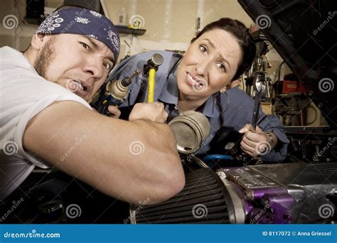 hapless mechanics stock photo image  drill hispanic