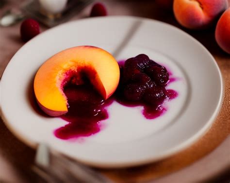 La Symphonie Exquise des Framboises et Pêches - Cuisine Generation