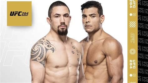 Robert Whittaker vs Paulo Costa Official for UFC 284 in Perth