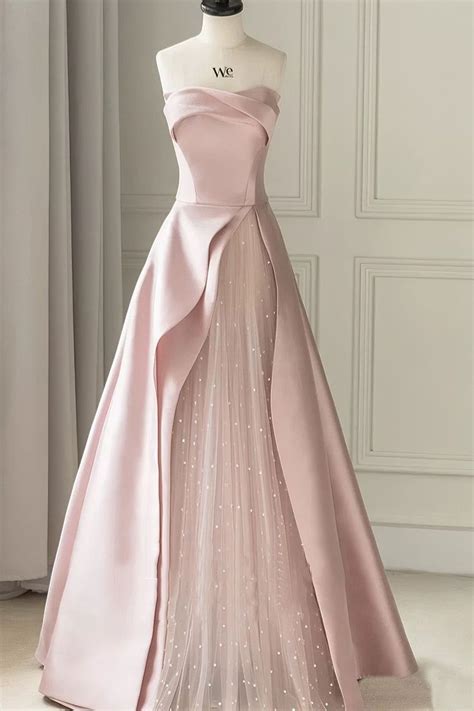 starays pink tube top evening dress evening gowns evening dresses