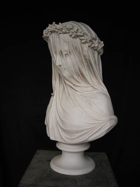 Veiled Virgin Mary Sculpture - Religious art decortation for tabletop