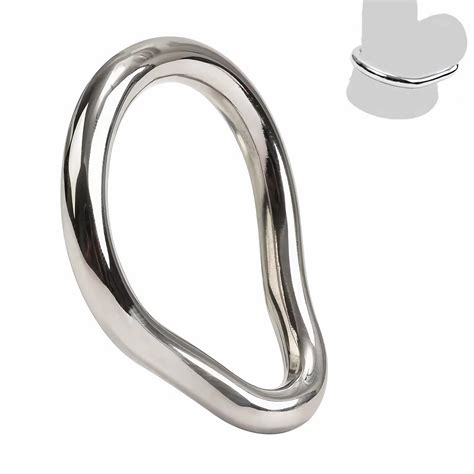 SeLgurFos Penis Ring Stainless Steel Curved Cockrings 7 Different Sizes