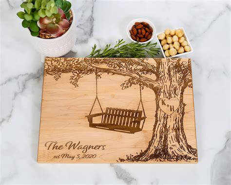 Personalized Cutting Board, Engraved Oak Tree Gift, Personalized ...