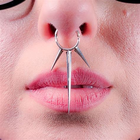 Extra Long Spike Septum Piercing | eduaspirant.com
