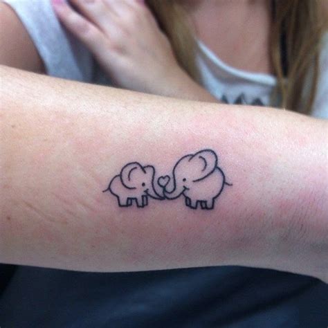 Mom And Baby Elephant Tattoo