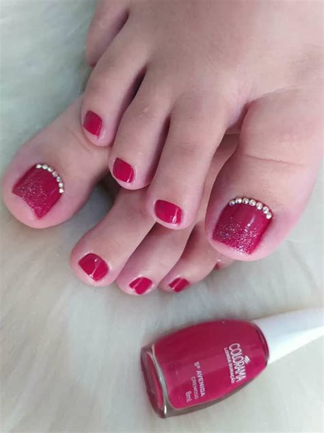 Unha Do Pé Vermelha - Unhas do pé vermelha | Unhas dos pés bonitas, Unhas para pés, Pedicure ...