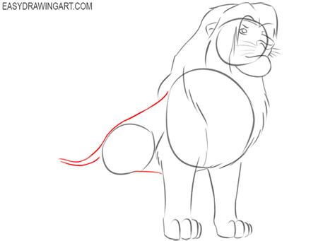 How to Draw Simba - Easy Drawing Art