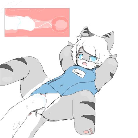 Rule 34 - animated anthro black stripes blue eyes blush bodily fluids