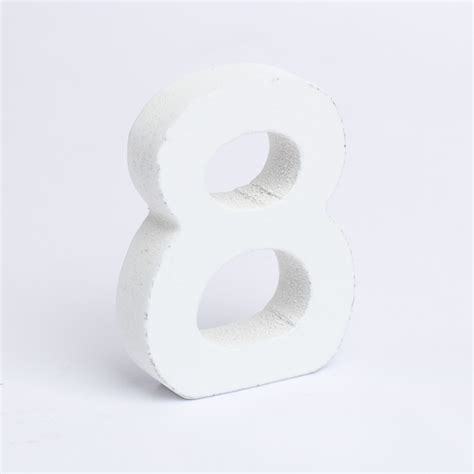 White Number "8" - Word and Letter Cutouts - Wood Crafts - Hobby ...